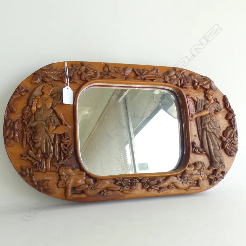 CARVED KAURI MIRROR 290x525mm Image 1++