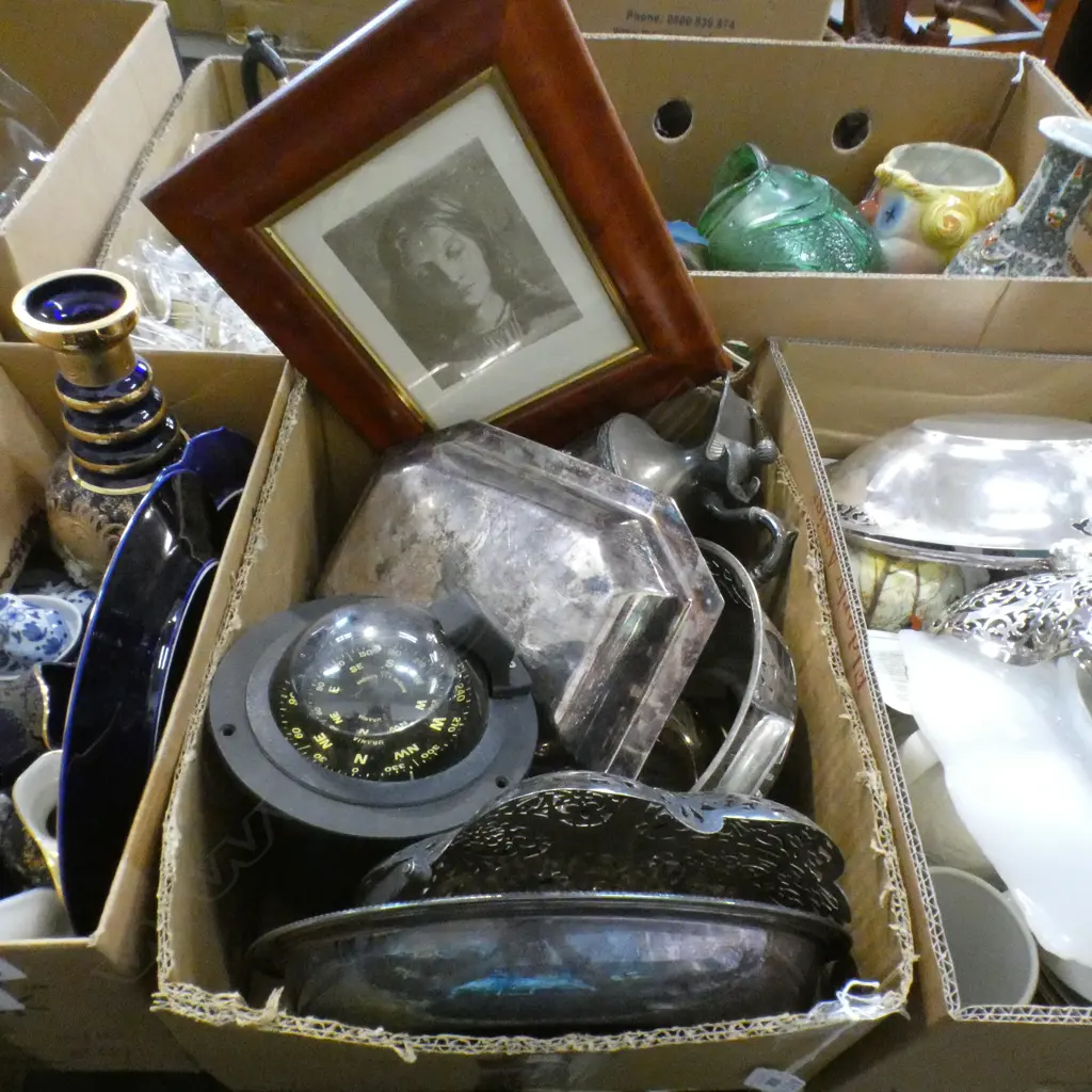 BOX LOT MISC EPNS COMPASS ETC  Image 1++