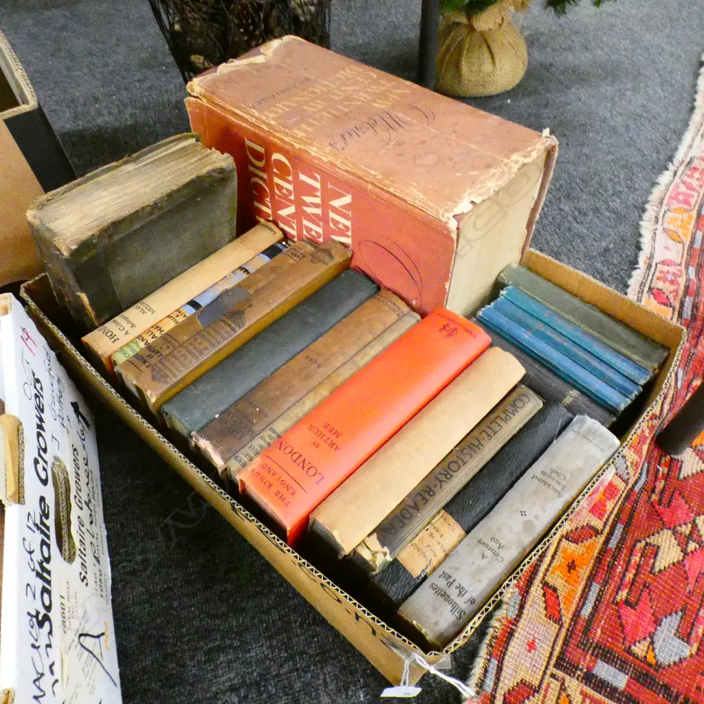 BOX LOT ANTIQUE BOOKS Image 1++