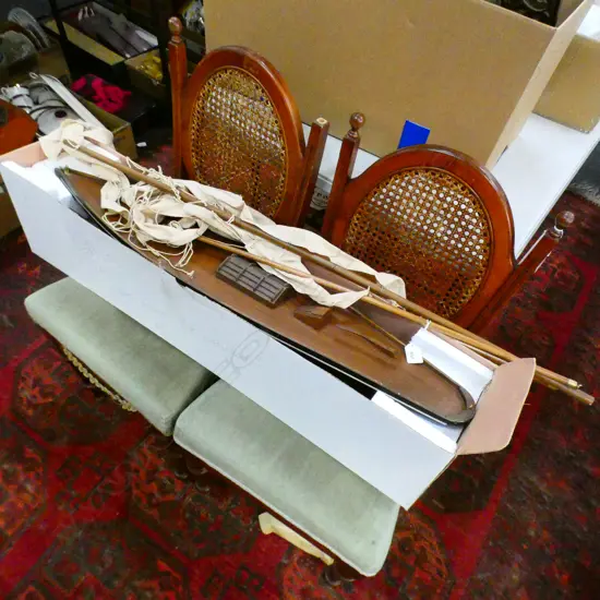 LARGE WOODEN POND YACHT H 980 MM