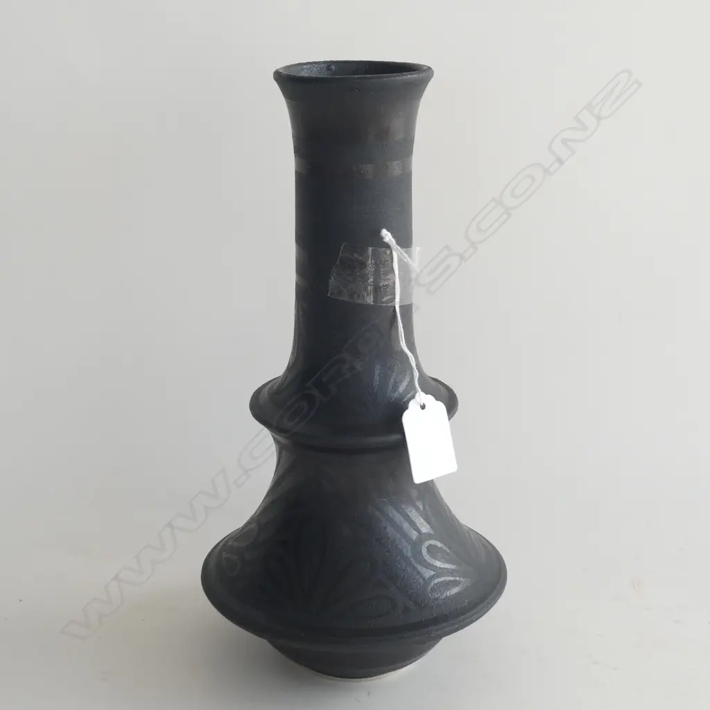 ANNEKE BORREN STUDIO POTTERY VASE H.265mm (PROFESSIONAL OLD RIM REPAIR)  Image 1++