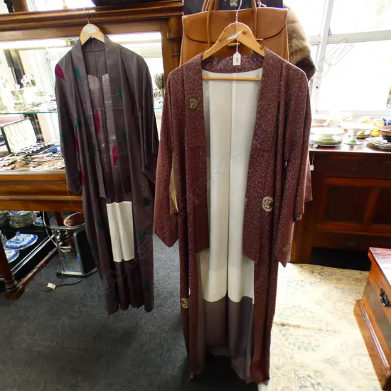 TWO VINTAGE KIMONOS