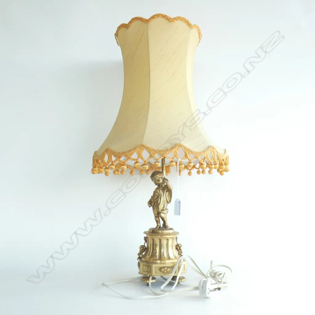 PR VINTAGE BRONZE CHERUB LAMPS H.640mm Image 1++