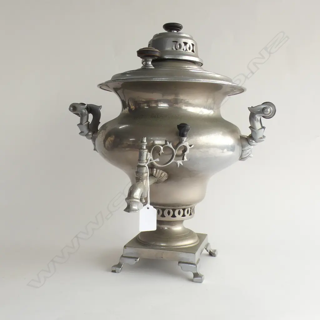 ANTIQUE CHROME SAMOVAR, H.410MM Image 1++