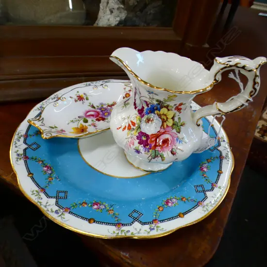 3 CHINA ITEMS; HUMMEL JUG, RCD DISH & AYNSLEY PLATE