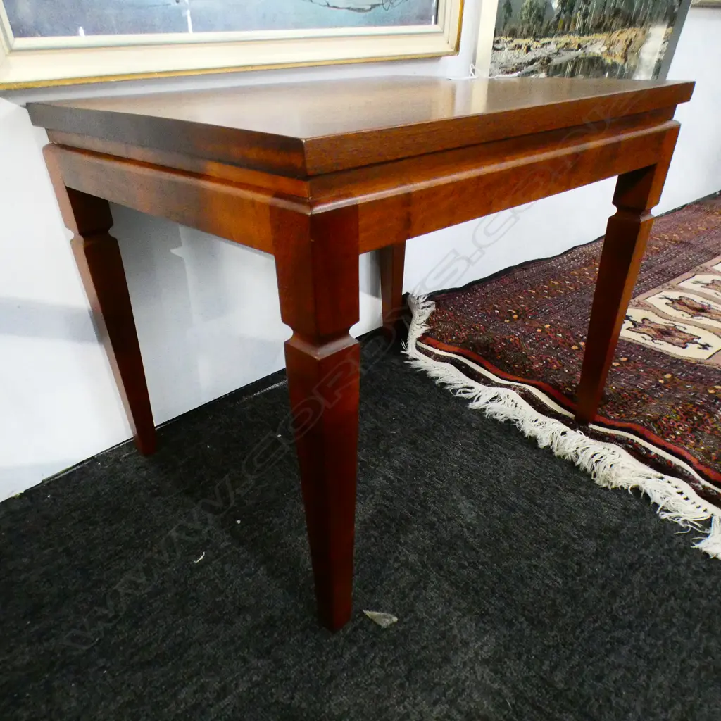 MODERN SOLID MAHOG SQUARE COFFEE TABLE, 500 x 500mm Image 1++