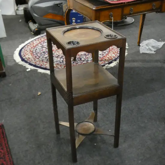 GEORGIAN MAHOGANY WASH STAND 330x330x765mm