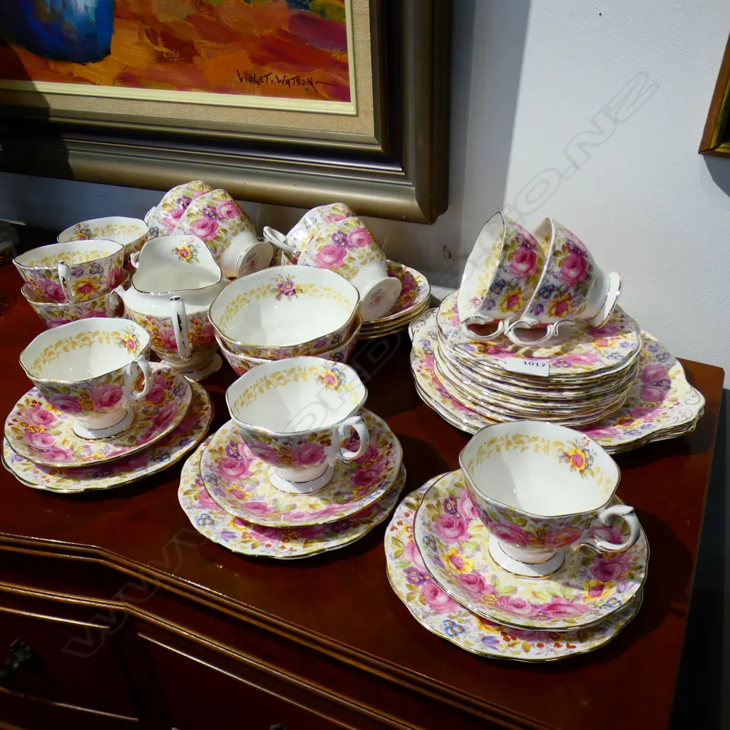 ROYAL ALBERT 'SERENA'  12 PLACE TEA SERVICE, 2 FAULTED Image 1++