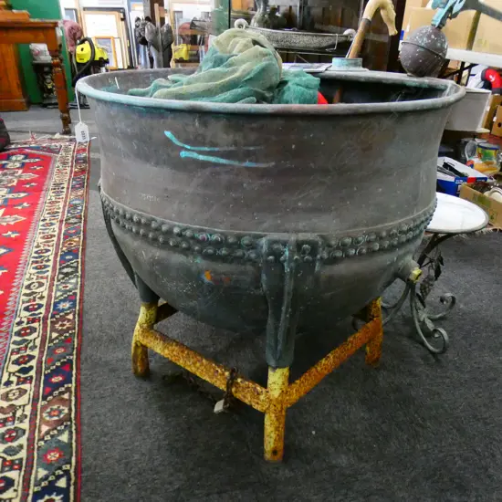 LARGE OLD COPPER BOILER H.750mm / 675mm dia 