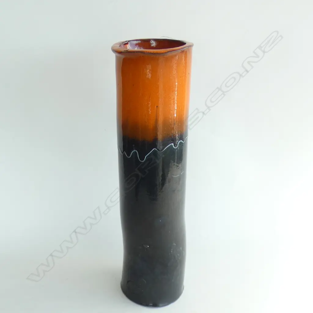 STUDIO CERAMIC PIPE, ORANGE DIP H.555mm Image 1++
