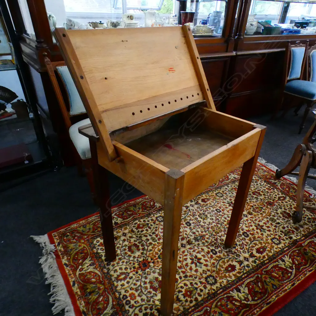 VINTAGE SCHOOL DESK W.605mm Image 1++