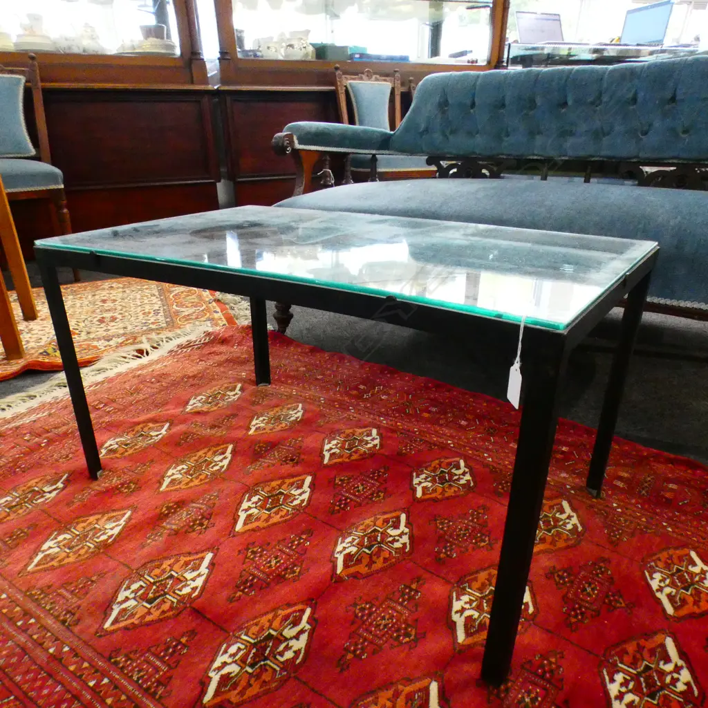 JOHN CRICHTON GLASS TOP SIDE TABLE 760x460x415mm Image 1++