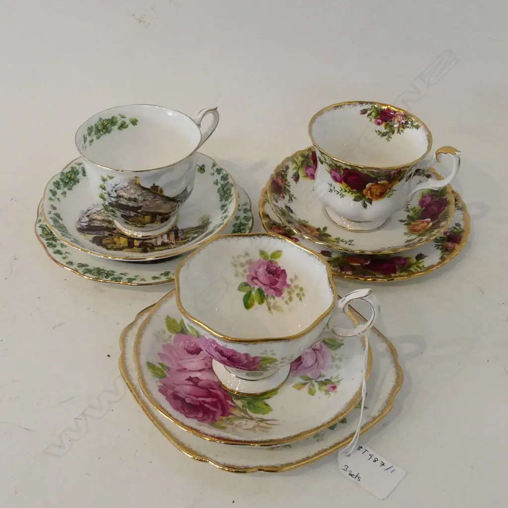3 ROYAL ALBERT TRIOS Image 1++