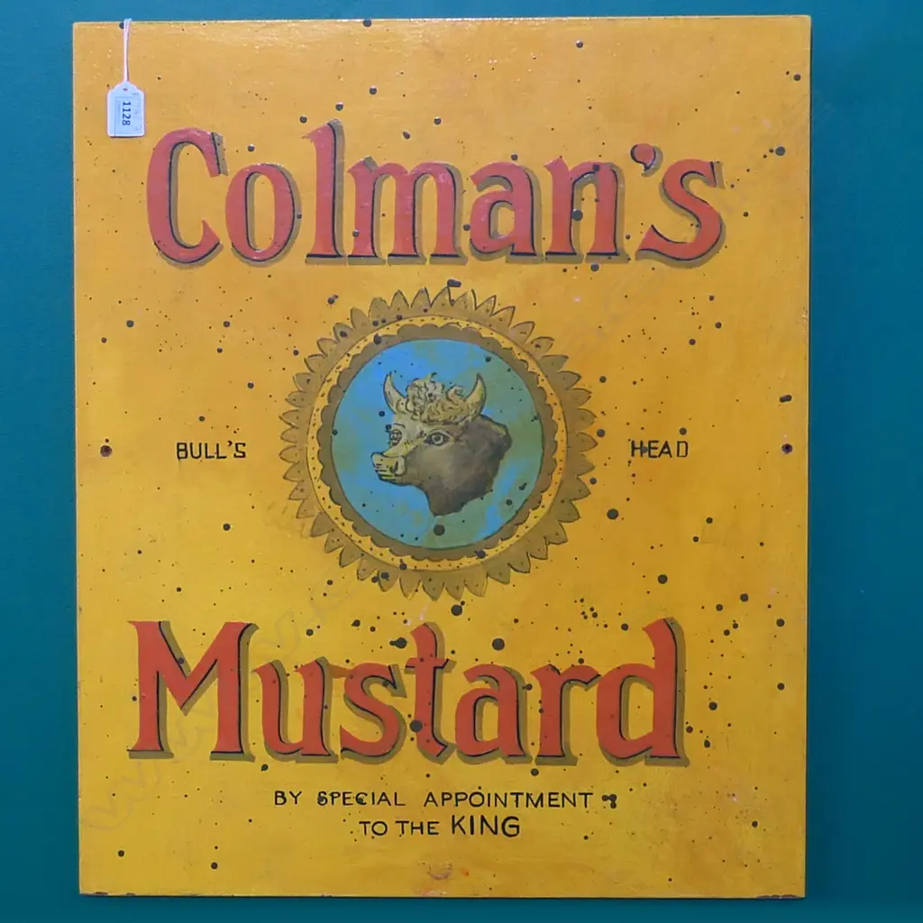 HAND PAINTED SIGN 'COLMAN'S MUSTARD' 600x500mm Image 1++