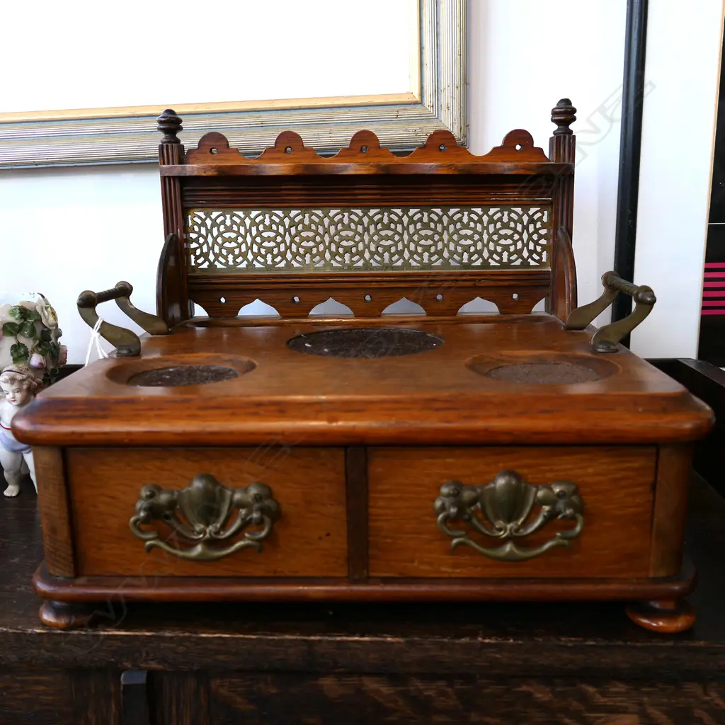 EDWARDIAN PIPE STAND W.315mm Image 1++