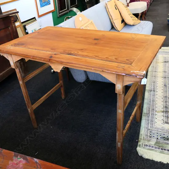 VINTAGE ORIENTAL FOLDING TABLE (BORER) 1090x635mmx