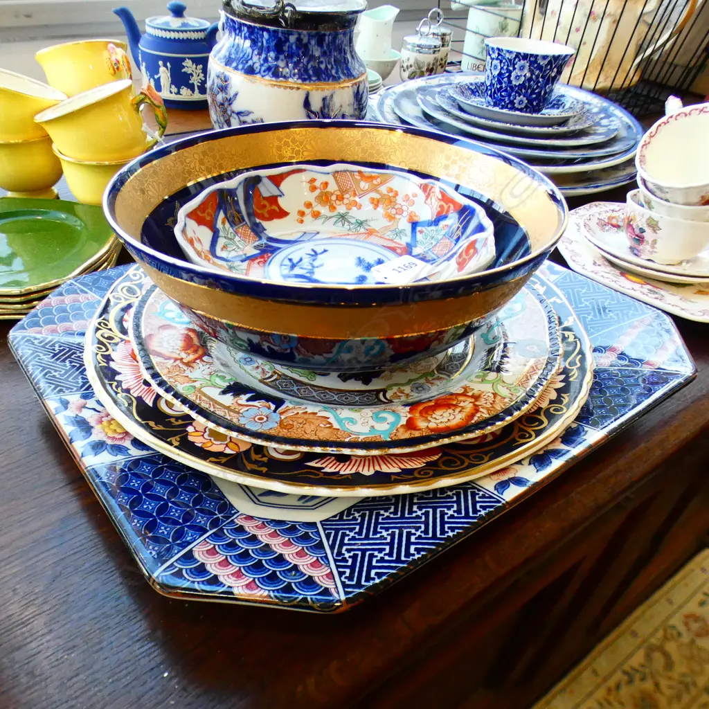 5 PCES ASST. ORIENTAL STYLE CHINA; MASONS IMARI REPRO ETC Image 1++