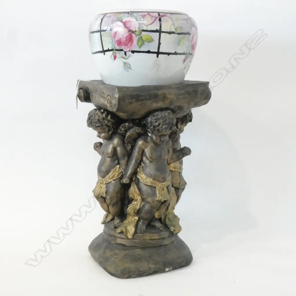  CONCRETE PLANT STAND + WINTON PLANTER H.360mm WITHOUT PLANTER Image 1++