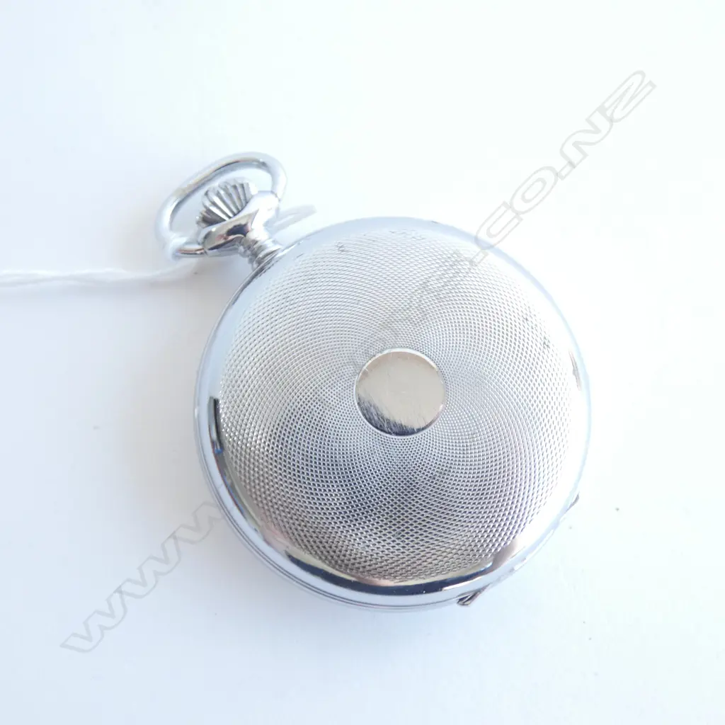 CHROME PLATED BRAILLE POCKET WATCH Image 1++