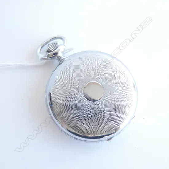 CHROME PLATED BRAILLE POCKET WATCH