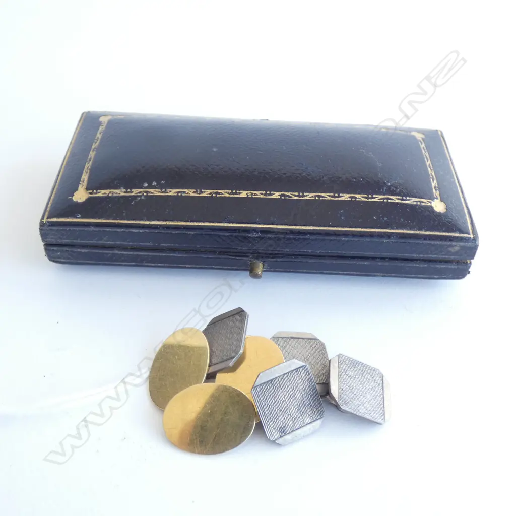 PR 18 CT GOLD CUFFLINKS 6.6 GRAMS + PR STG  Image 1++