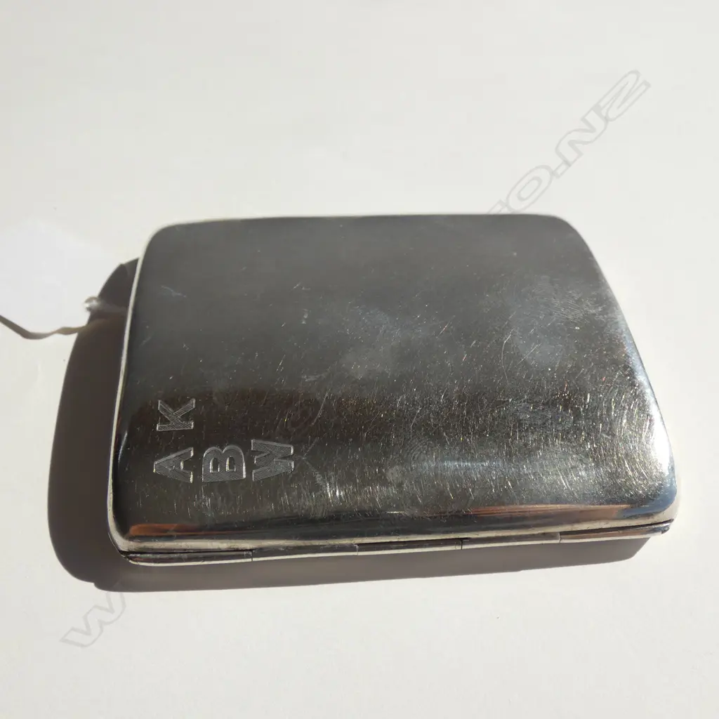 STG SILVER CIGARETTE CASE B'HAM 1945 95 GRAMS Image 1++