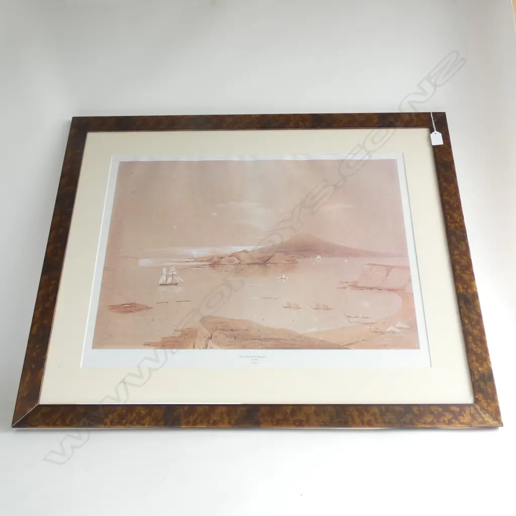 HEAPHY PRINT 'NO.4 BROWNS ID & RANGITOTO 475x660mm Image 1++