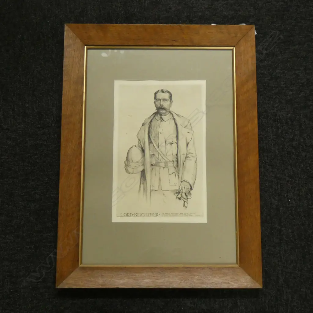BOER WAR PERIOD ENGRAVING OF LORD KITCHENER C.1899 320x210mm Image 1++