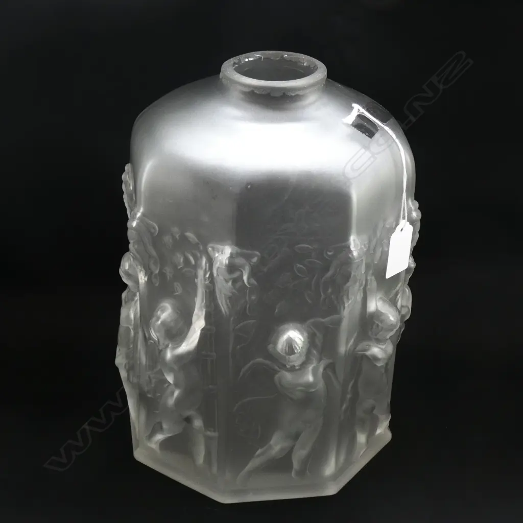 ART DECO FROSTED GLASS VASE H.260mm Image 1++