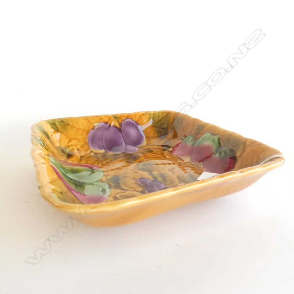 SARREGUEMINES FRENCH MAJOLICA FRUIT DISH L.230mm Image 1++