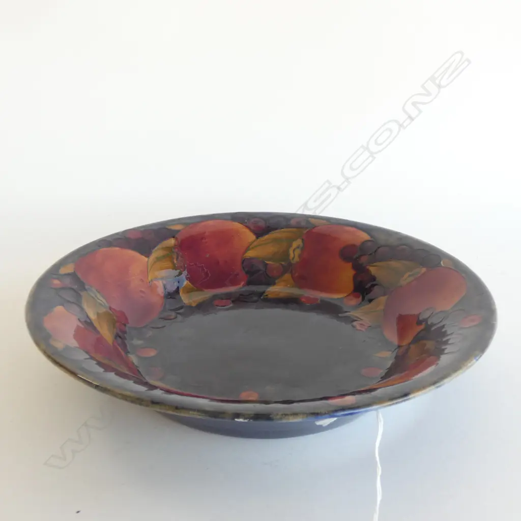 MOORCROFT POMEGRANATE BOWL 280mm dia CHIP TO RIM Image 1++