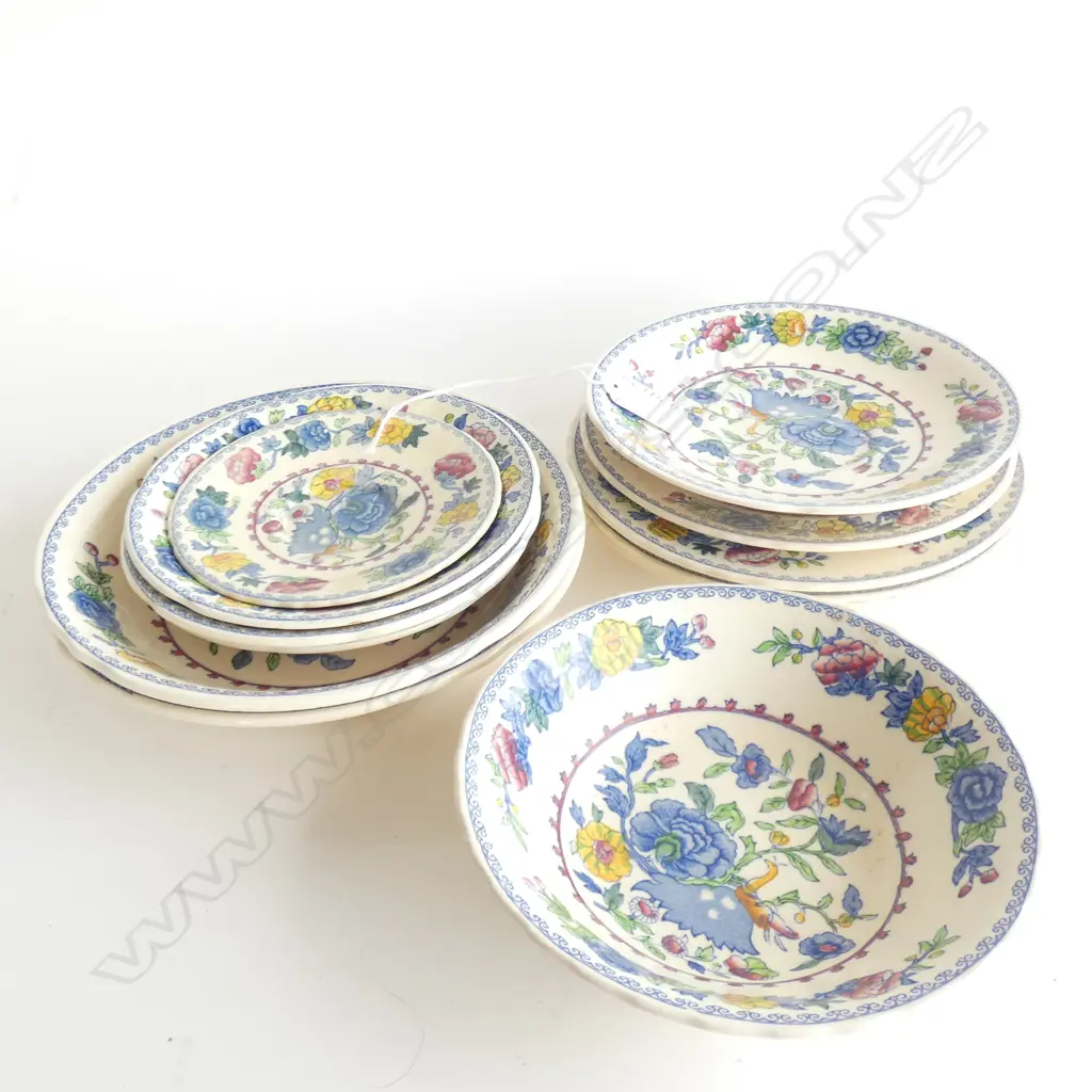 13 PCS MASONS REGENCY; PLATES / BOWLS ETC. Image 1++