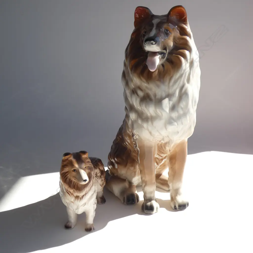 2 CERAMIC BORDER COLLIES H.280mm Image 1++