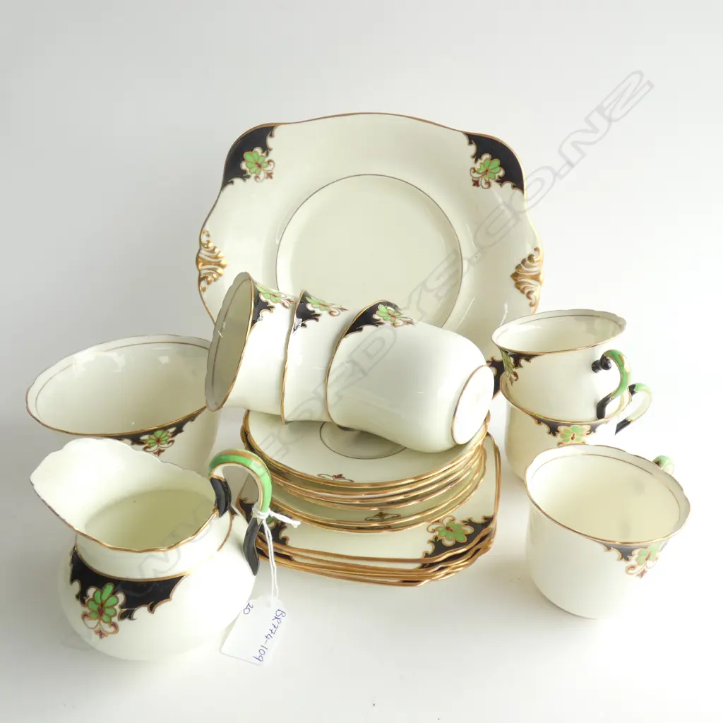 TUSCAN CHINA TEASET; 20 PCS (1 PLATE MISSING)  Image 1++