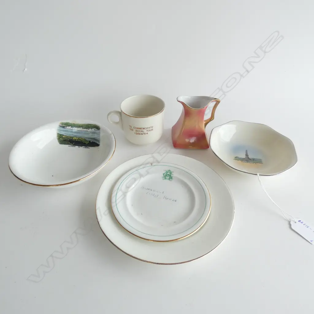 6 VINTAGE CHINA PIECES "WAIHIRERE FALLS" ETC  Image 1++