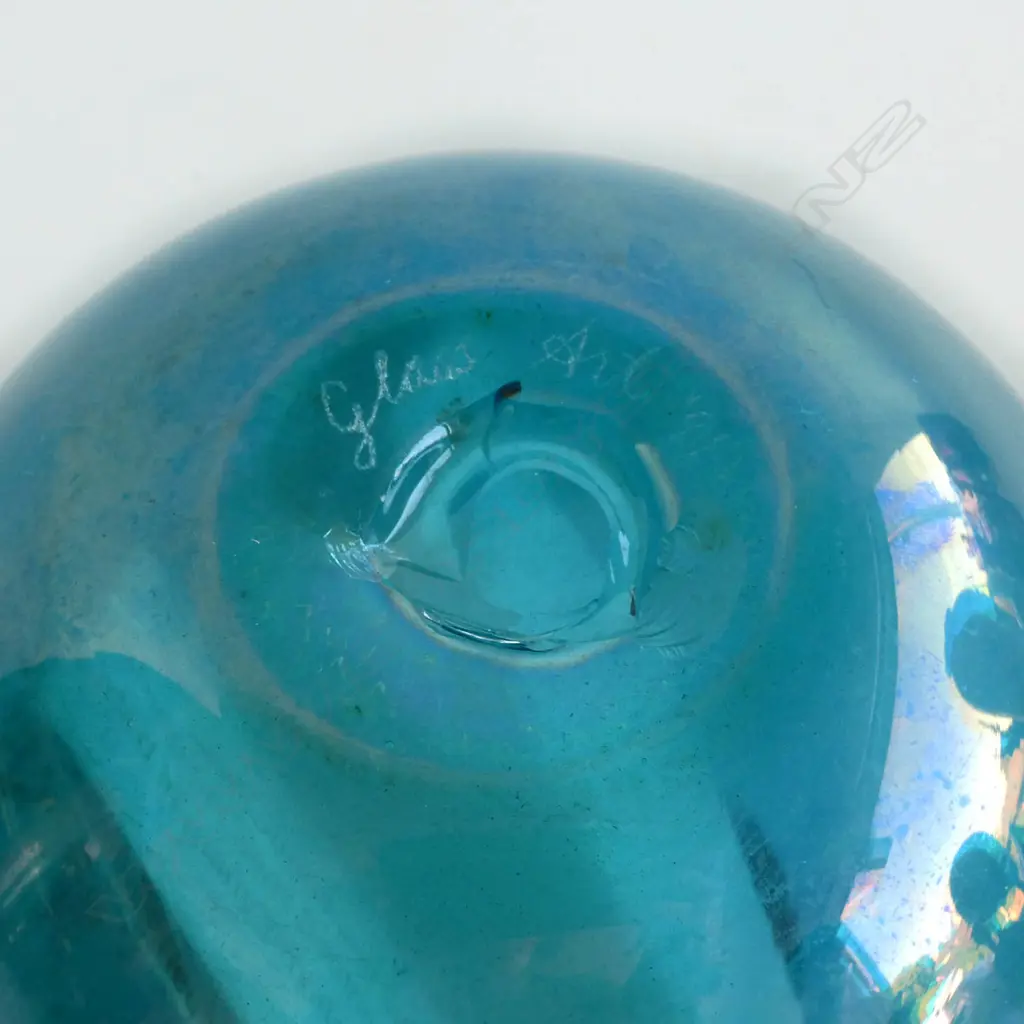 ART GLASS VASE - MICHAEL SHEARER 1991 H. 145MM Image 1++