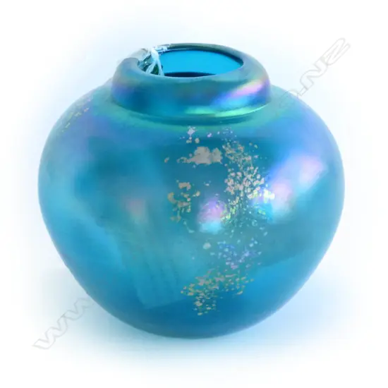 ART GLASS VASE - MICHAEL SHEARER 1991 H. 145MM