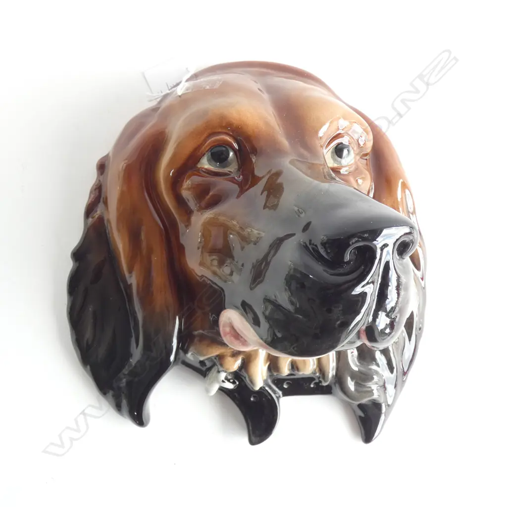 BESWICK LARGE DOGS HEAD PORCELAIN WALL PLAQUE H.290mm Image 1++