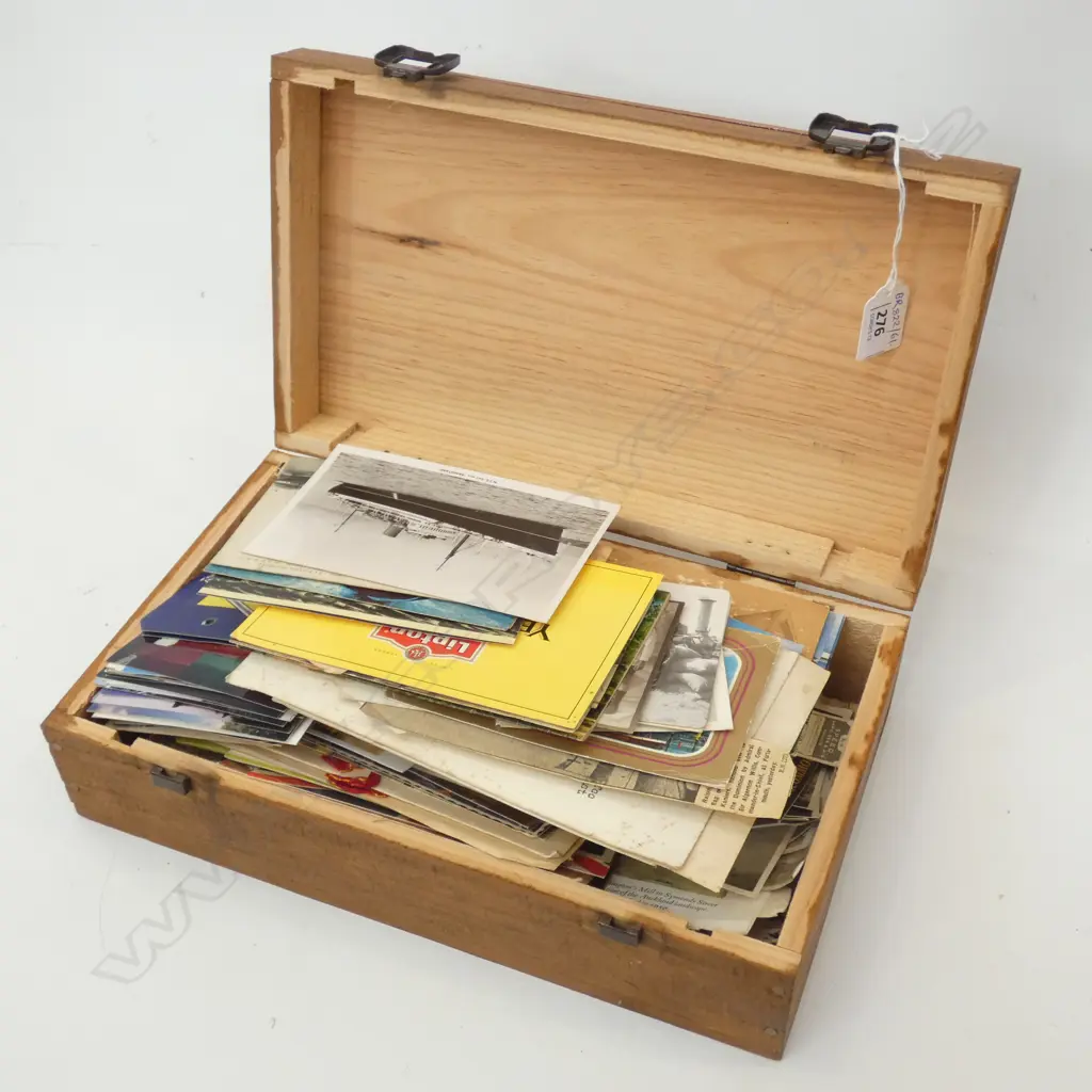BOX OF ASST. POSTCARDS ETC Image 1++