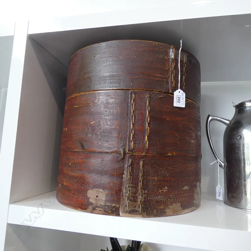 CHINESE HAT BOX / SIDE TABLE H.340mm 360mm dia Image 1++