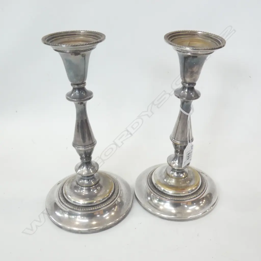 PR SILVER PLATE CANDLESTICKS H.250mm Image 1++