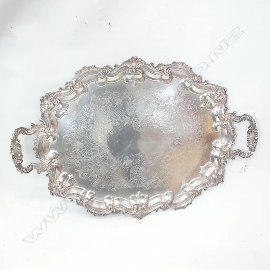 LARGE SILVER PLATE TRAY W.740mm Image 1++