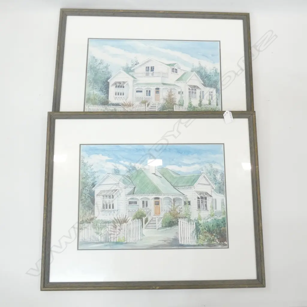 PR WATERCOLURS - OLD VILLAS - SIGNED '93  400 X 280MM Image 1++
