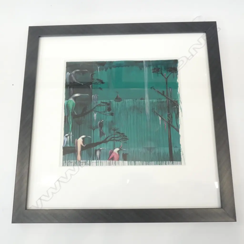 BILL HAMMOND FRAMED PRINT 'THE FALL OF ICARUS 180x200mm Image 1++