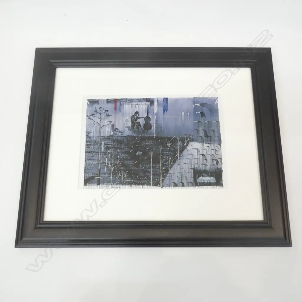 BILL HAMMOND FRAMED PRINT 'LIVING LARGE' 160x240mm Image 1++