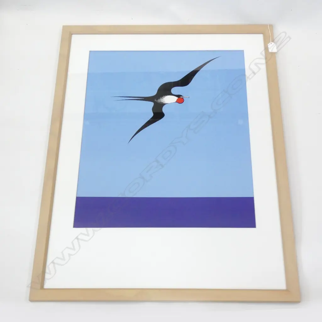 DON BINNEY FRAMED PRINT COPY OF THE BARRY LETT MULTIPLE 'PACIFIC FRIGATE BIRD' 570x465mm Image 1++