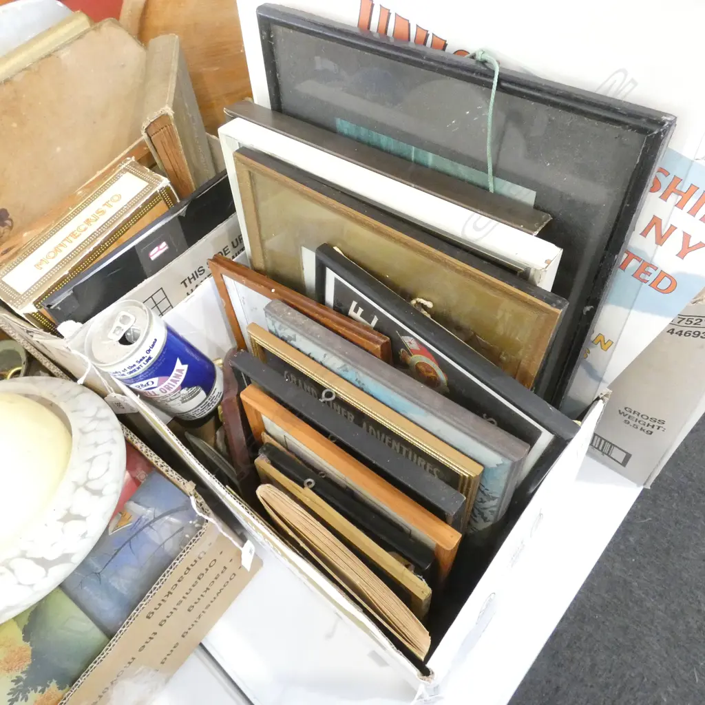 BOX LOT ASST. SHIP PRINTS & PHOTOS Image 1++
