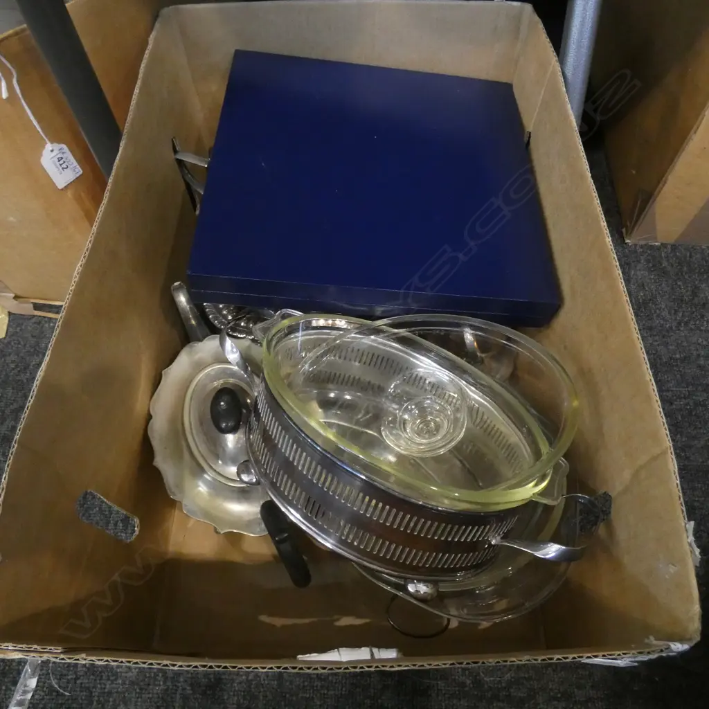 LG BOX EP & GLASS INCL. EP LINED GLASS SERVING DISHES  Image 1++