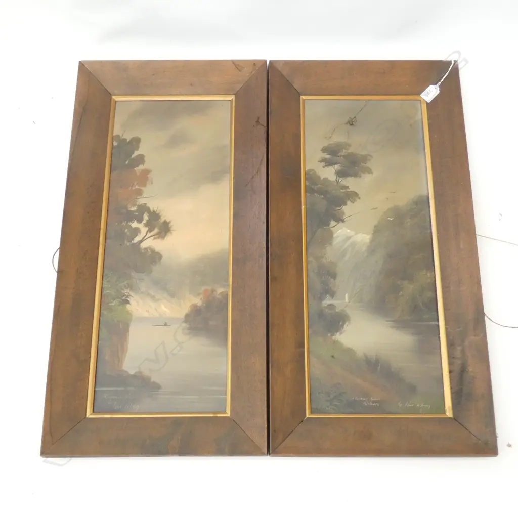 2 PAUL WREN COLONIAL OILS 'CLARENCE RIVER KAIKOURA' & 'WANGANUI RIVER' 615x230mm Image 1++