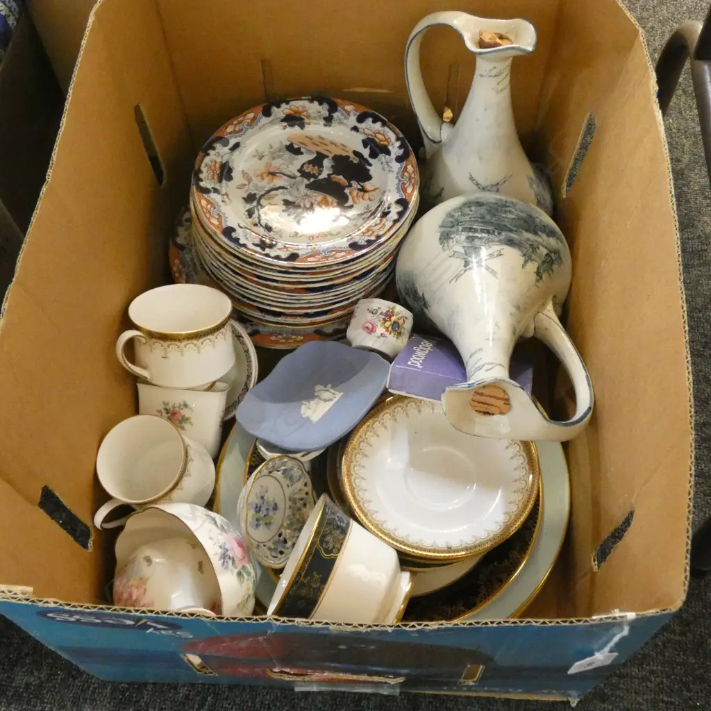 BOX LOT CHINA INC. IRONESTONE PLATES; TRIOS ETC. Image 1++